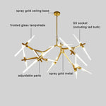 Glass LED Chandelier Ceiling Light for Modern Nordic Design Home Decor
