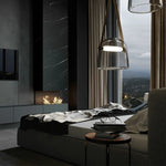Glass Pendant Chandelier: Modern Leather Belt Luxury LED Lighting for Home Decor