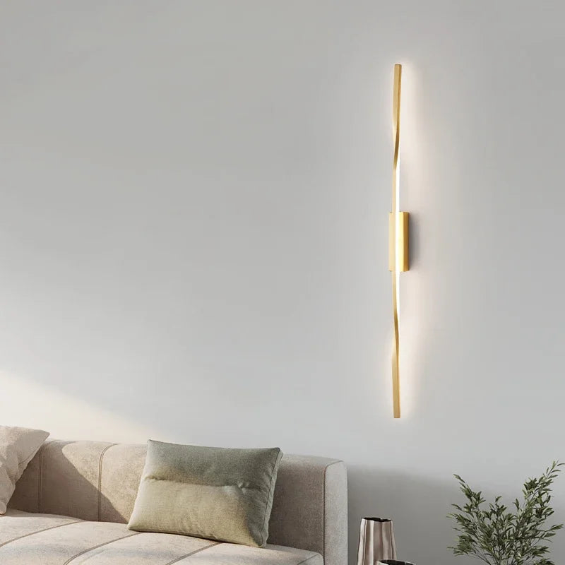 LED Indoor Copper Wall Lamp for Modern Outdoor Living Room Décor