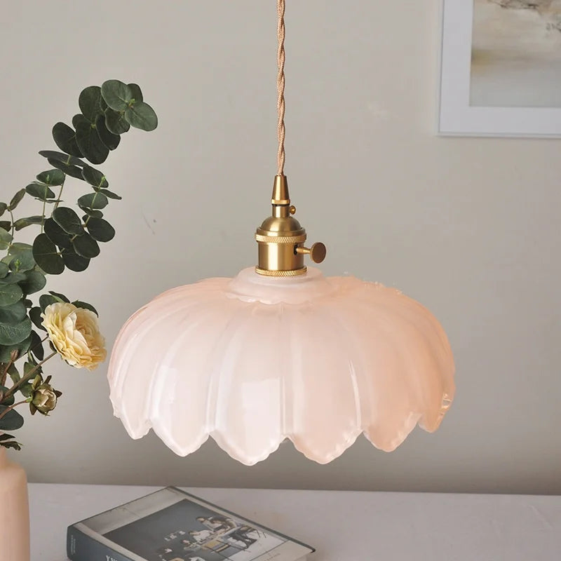 White Glass LED Pendant Lights, Adjustable Hanging Light for Aisle, Restaurant, Bedroom