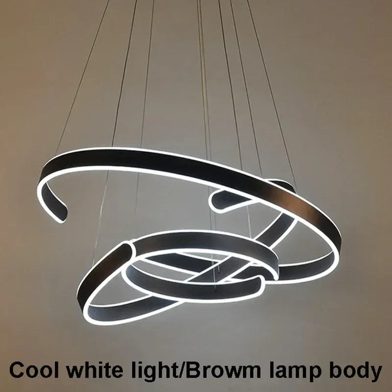 Geometric Circle Rings LED Pendant Light Fixture