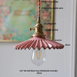 Afralia™ Nordic LED Pendant Light Walnut Wood Green Ceramic Hanging Lamp