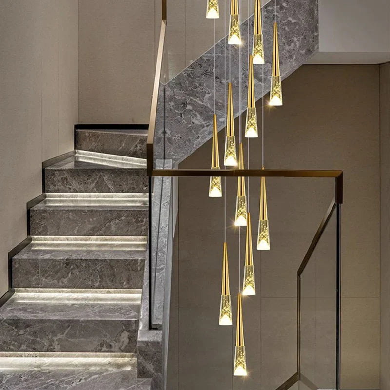 Nordic Home Decoration Stair Chandelier Living Room Dining Pendant Lights Ceiling Lighting