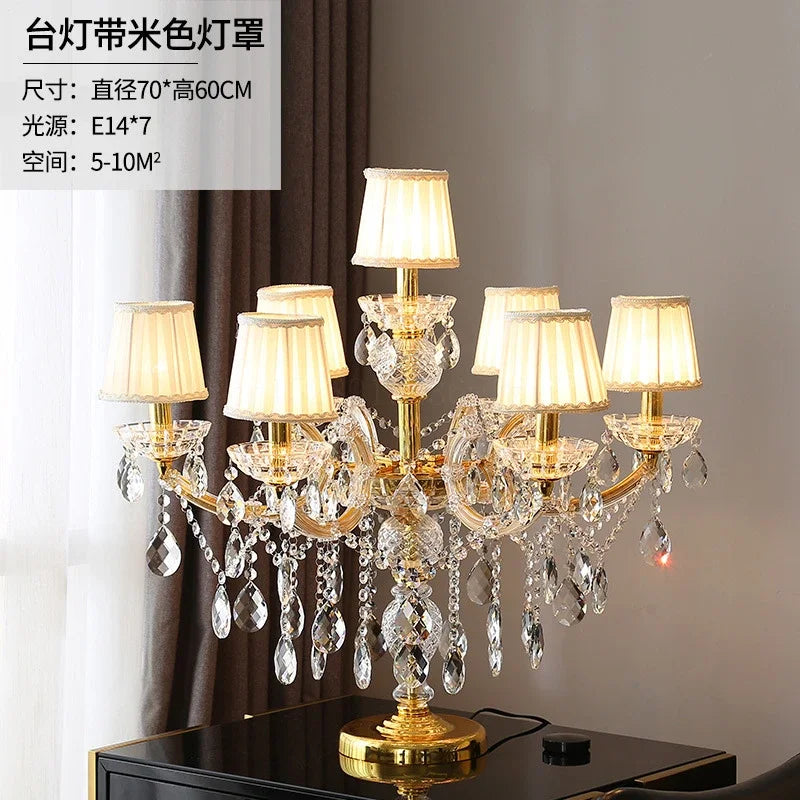 Crystal Table Light: Modern Luxury Nordic Indoor Lighting for Living Room Bedroom