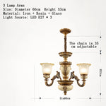 Luxury Resin Chandelier for Living Room, Bedroom, Dining Room, and Hotel