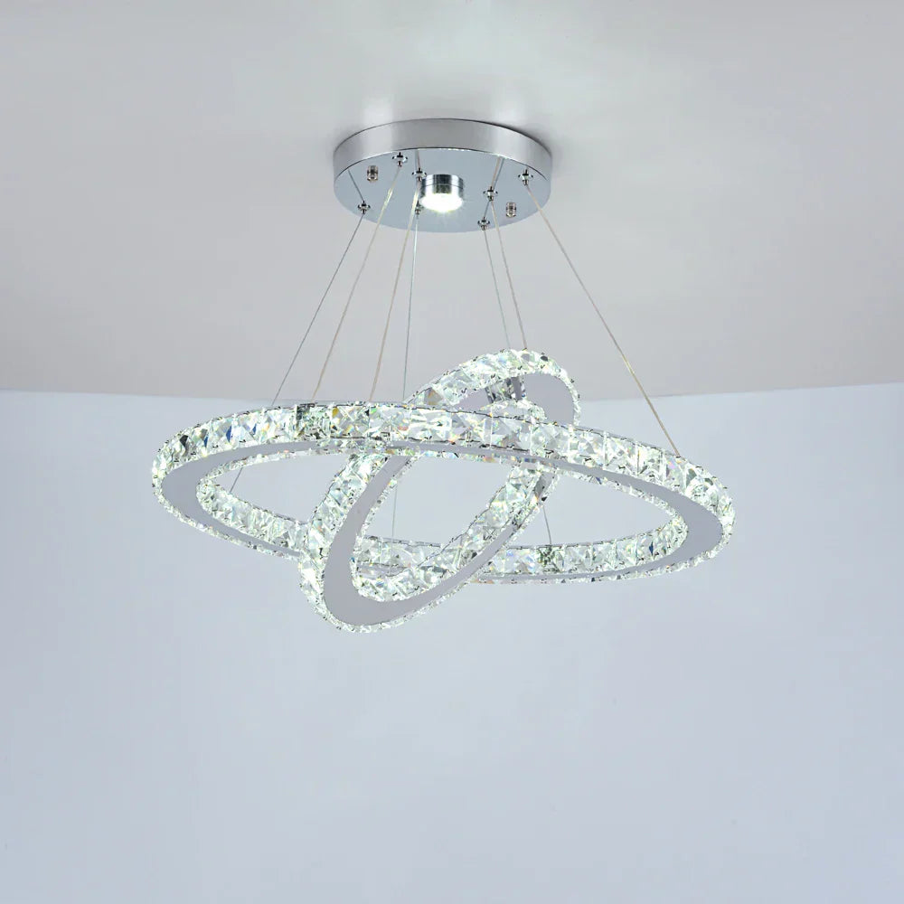Crystal Chandelier: Luxury LED Pendant Lighting for Living & Dining Room