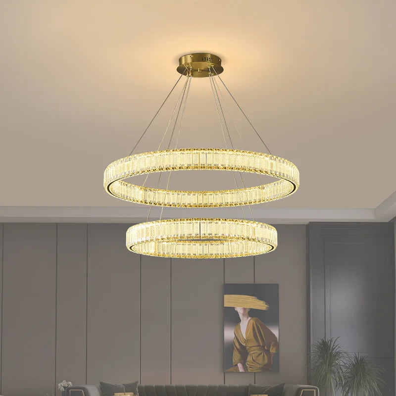 Crystal Chandelier Pendant Lamps for Home Decor and Modern Living Room Lighting