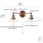 Vintage Loft Art Glass Wall Lamp - LED Study Aisle Bedside Light