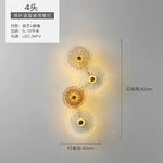 Round Glass Metal Wall Sconce Light for Bedroom Decoration