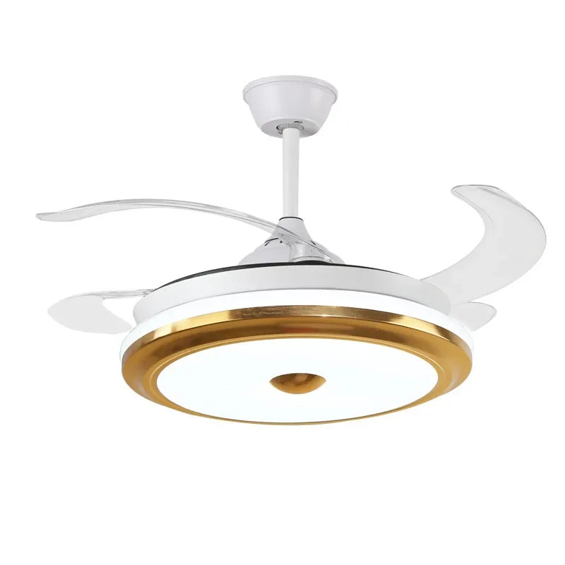 42" Smart LED Ceiling Fan Light with Retractable Blades and Remote Control