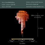 Gold Tassel LED Chandelier for High Ceilings - Elegant Home Decor Lighting