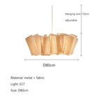 Wabi Sabi Handmade Fabric Led Chandelier for B&B Indoor Lighting