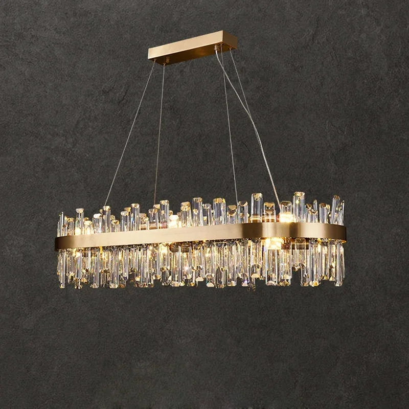 Crystal LED Chandelier for Luxurious Living & Dining Spaces