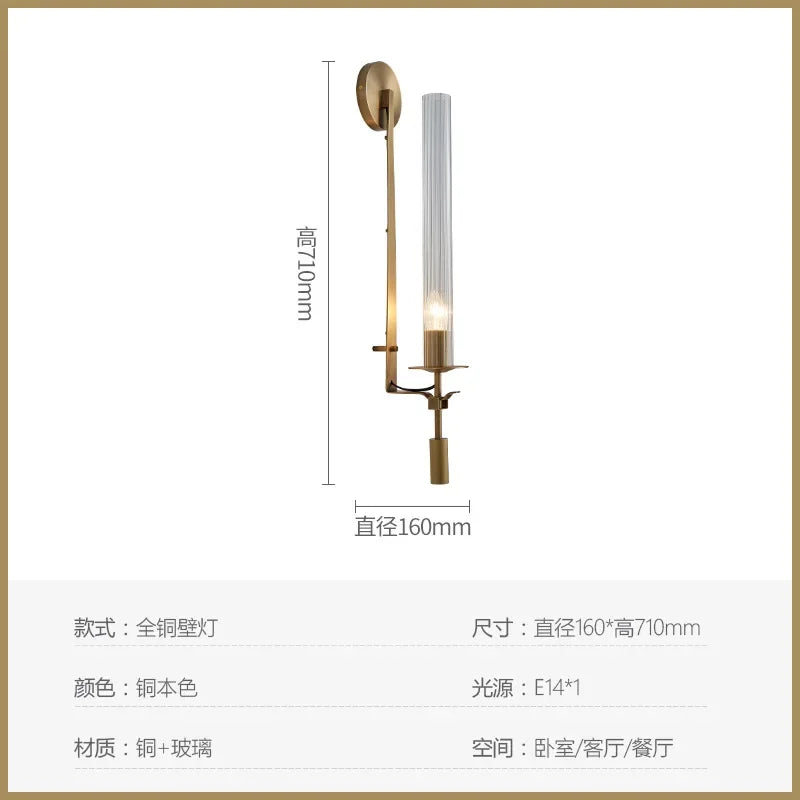 Moon Wall Light: American Style Glass Wall Lamp for Bedroom Decor