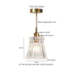 Afralia™ Green Brass Glass LED Pendant Light for Kitchen Cafe Bar Loft Decoration