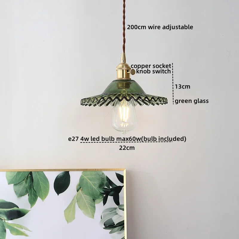 Ceramic Copper LED Pendant Lamps Modern Hanging Light Fixtures