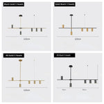 Modern Golden Metal LED Chandelier for Kitchen Dining Room Lighting