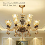 Luxury Crystals Chandelier Ceramic Crystal Lamp for Living Room Bedroom