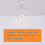 Seagull LED Pendant Light Modern Ceiling Lamp Nordic Chandelier Lumina