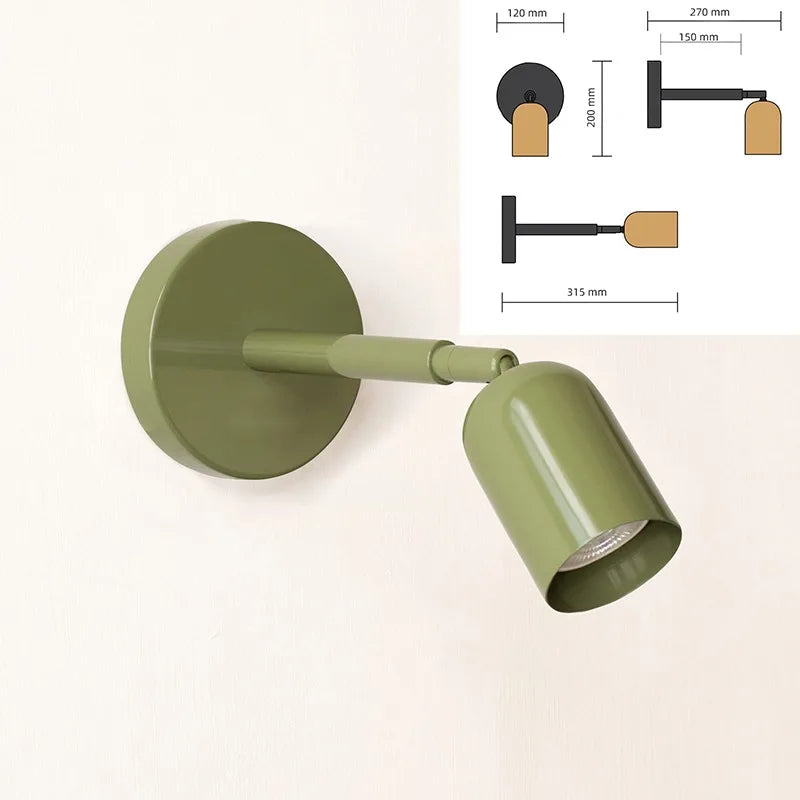 Adjustable GU10 LED Wall Sconce Modern Wall Light for Living Room & Bedroom
