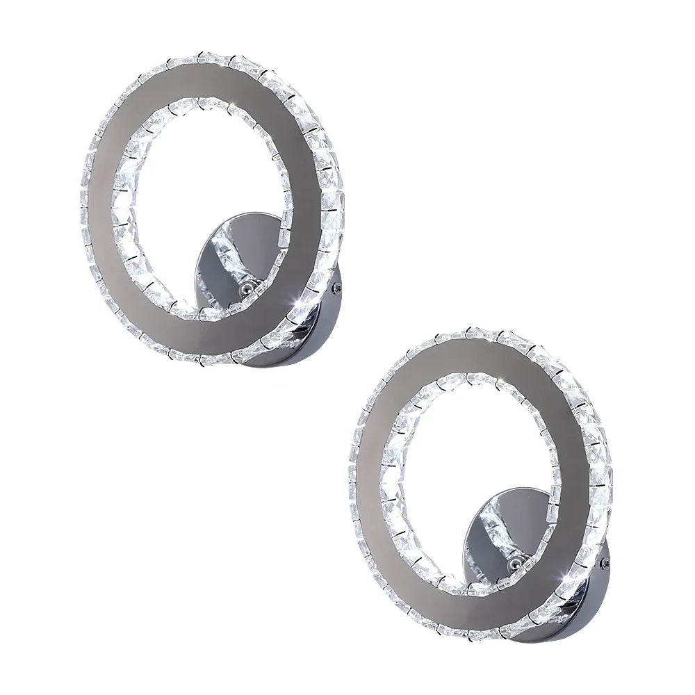 Crystal Led Wall Sconce | Modern Minimalist Living Room Lighting
