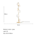 Nordic Glass Shade LED Floor Lamp for Minimalist Living Room & Bedroom