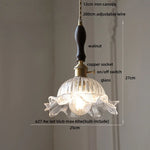 Afralia™ Amber Glass LED Pendant Light Modern Nordic Hanging Lamp