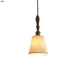 Wood Ash LED Pendant Light - Adjustable Nordic Modern Hanging Lamp