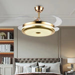 42" Smart LED Ceiling Fan Light with Retractable Blades and Remote Control