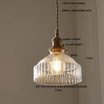 Walnut Wood & Glass LED Pendant Lamp Modern Nordic Style