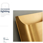 Contemporary Copper Brass Wall Sconce Minimalist Design for Study Living Room Bedside