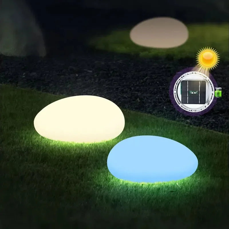 Solar Stone Light: Waterproof LED Lamp for Outdoor Patio, Yard, Garden, Lawn