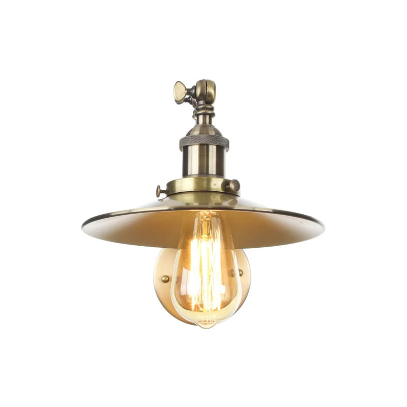 Vintage Industrial Long Arm Adjustable LED Wall Sconce Pull Chain Switch Bedside Lamp