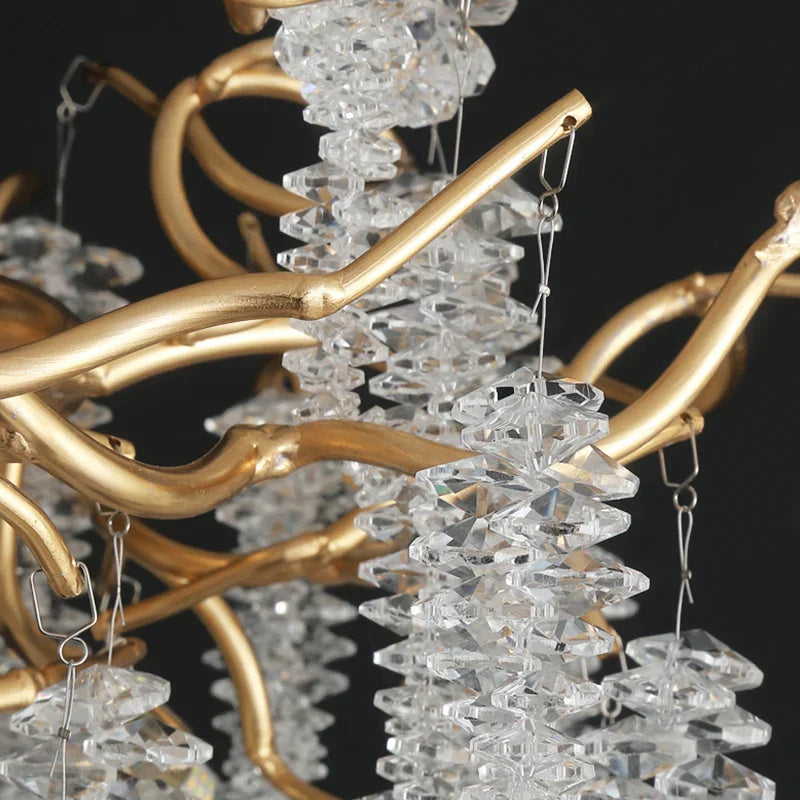 Crystal Chandelier: Postmodern Luxury Pendant Light for Living Room, Bedroom, and Dining Room