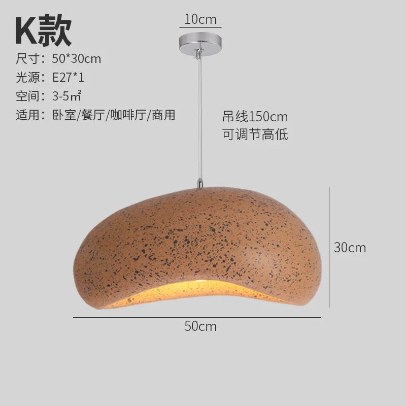 Minimalist Resin Pendant Light: Modern Nordic Chandelier for Restaurant and Bar Counter