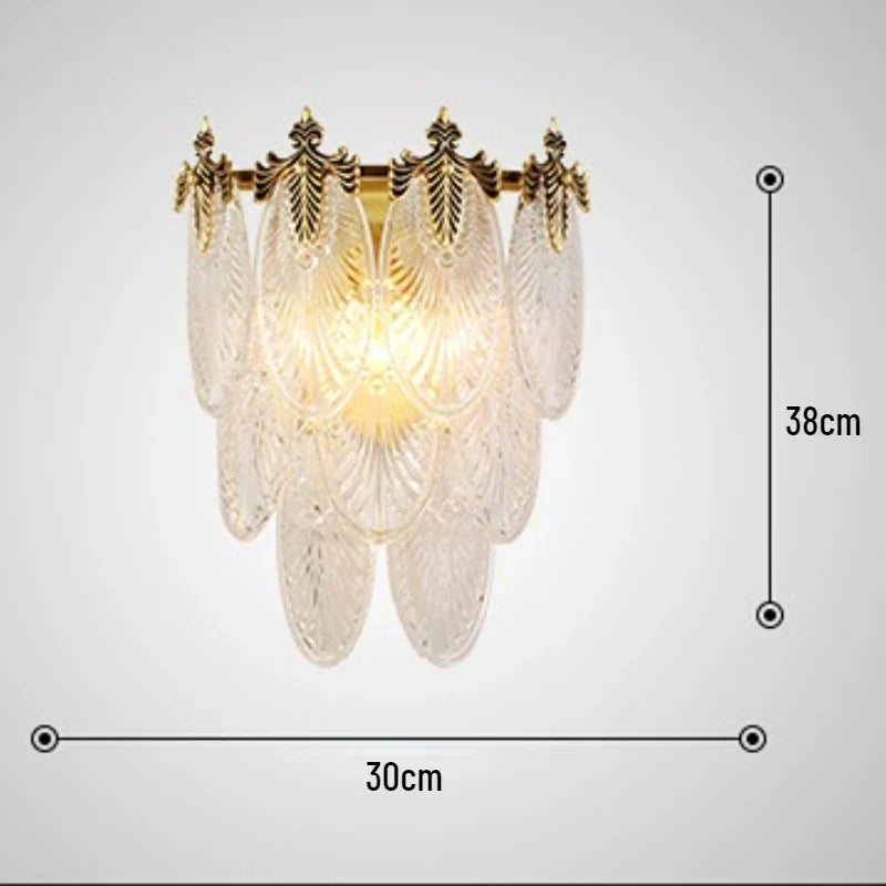 Round Glass Suspension Chandelier – Modern French Style Light Luxury for Living Room