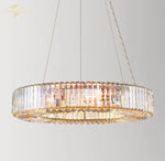 Crystal Halo Pendant Light: Elegant Chandelier for Bedroom Living Room Dining Room Decor