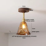 Yellow Glass LED Ceiling Lamp - Modern Nordic Style Lighting Fixtures
