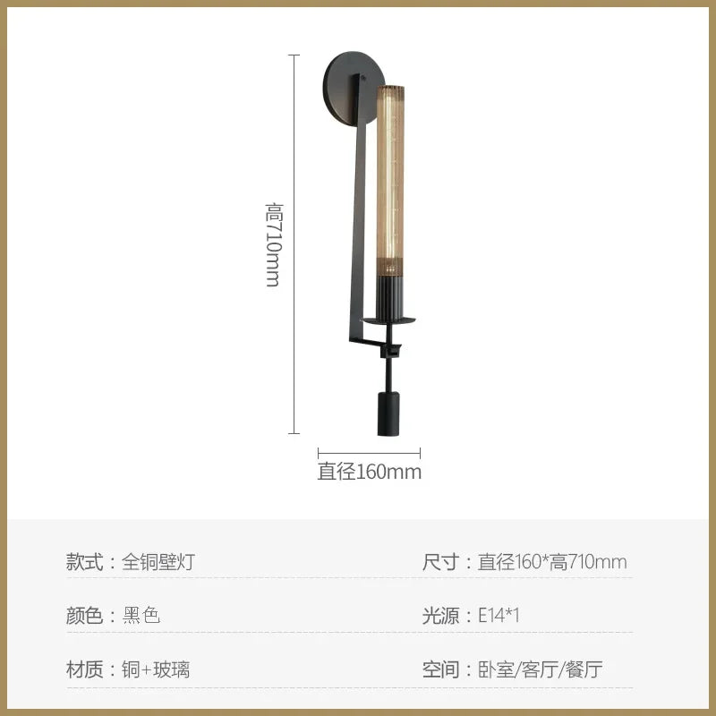 Moon Wall Light: American Style Glass Wall Lamp for Bedroom Decor