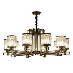 Crystal Chandelier: Elegant Chinese Style Lighting for Living Room, Bedroom, and Study