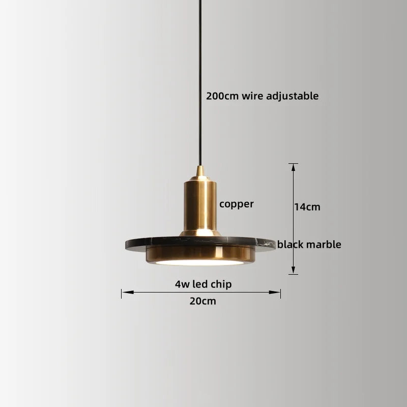LED Marble Pendant Lamp: Modern Luxury Hanging Light for Home, Restaurant & Bedroom