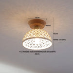 Wood Glass LED Ceiling Lamp Modern Plafondlamp for Home Restaurant Living Room