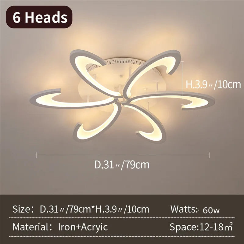 Acrylic LED Ceiling Chandelier for Modern Indoor Living Room Lighting Fixtures
