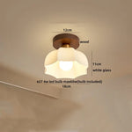 Wood Glass LED Ceiling Lights Modern Luminaria De Teto for Home Décor