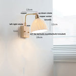 Walnut Brass Ceramic LED Wall Sconce | Modern Nordic Rotatable Stair Light