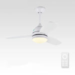 42" Wood Blades Ceiling Fans Light with AC Motor, Remote Control