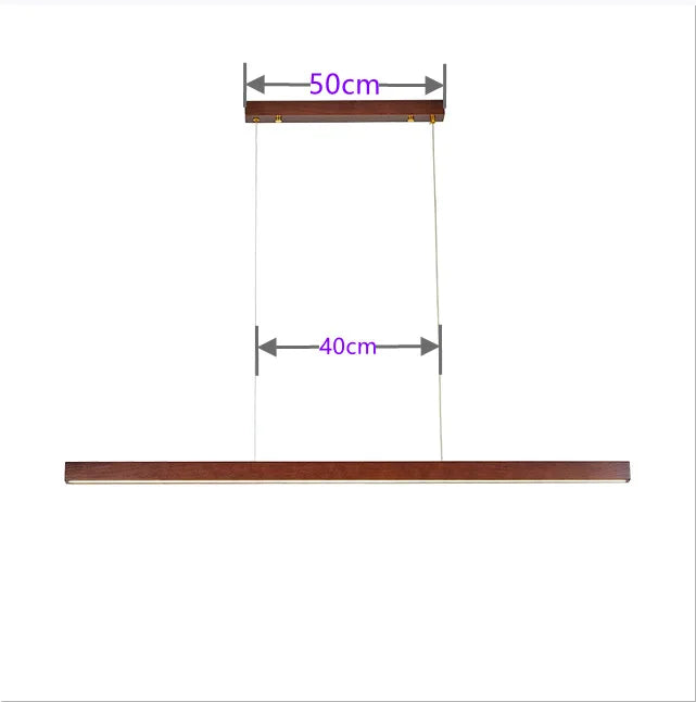 Walnut Wood Pendant Light LED Modern Minimalist Restaurant Bar Counter Droplight