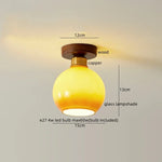 Walnut LED Ceiling Lamp Modern Indoor Lighting Fixture