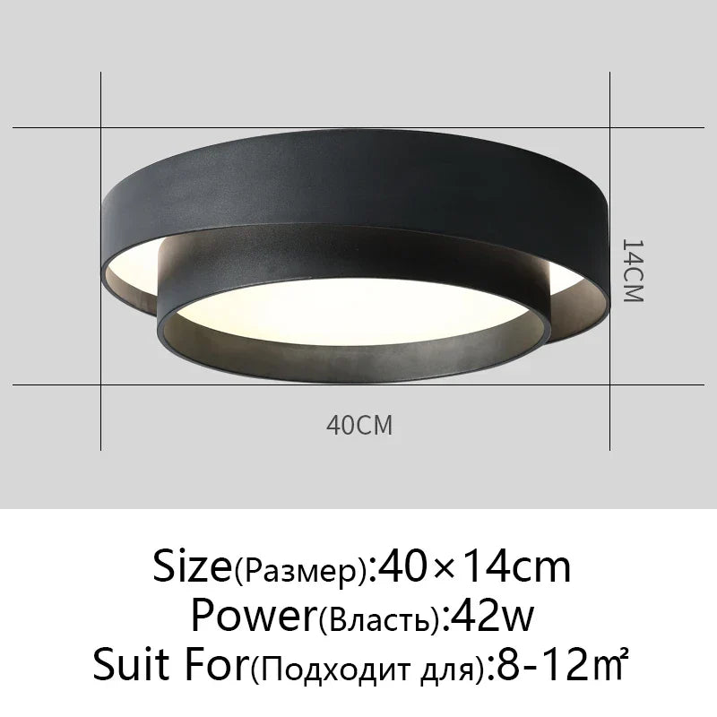 Modern Copper Ceiling Light for Living Room Bedroom Decor
