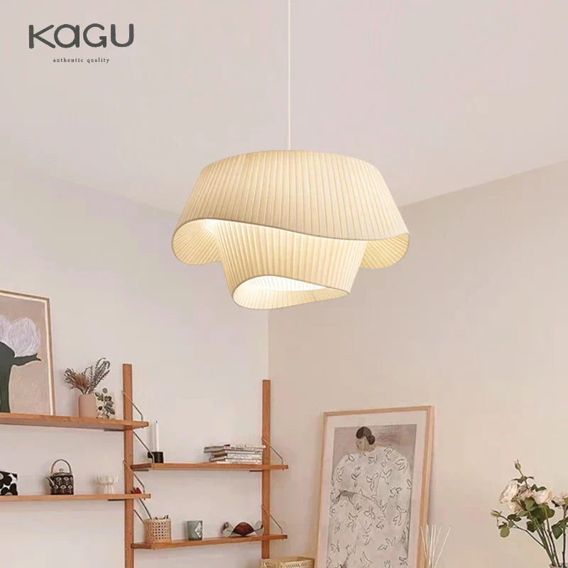 Cream Fabric Chandelier: Retro Nordic Attic Light for Bedroom, Living Room, Dining Room